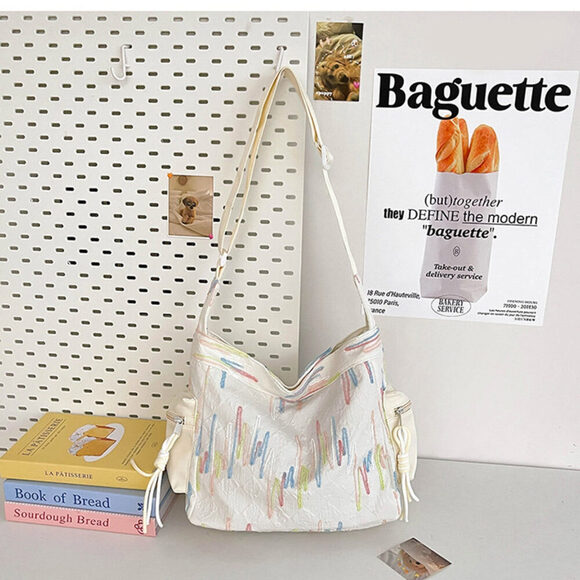 Contrast Texture Shoulder Bag - Picture 8 of 15